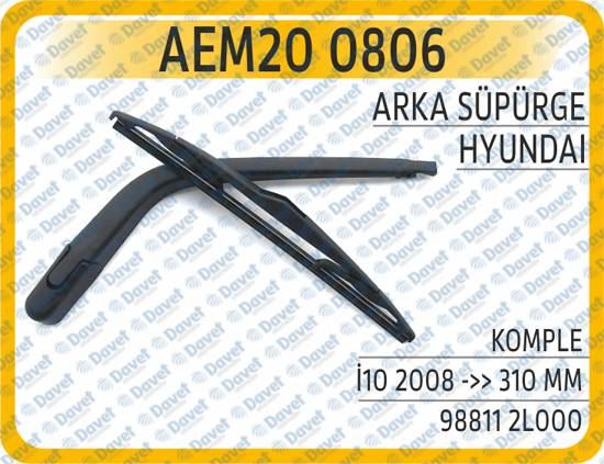 AEM 200806 Arka Silecek Supurgesi Komple Hyundai I10 2008 - 310 Mm